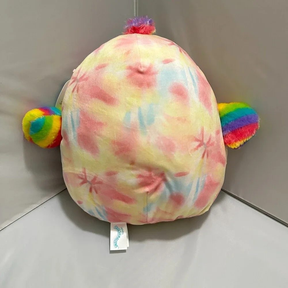 NWT Squishmallows Carmella Toucan Tie-Dye Rainbow Stuffed Animal Bird 1329